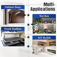 Vista 4 de ARANA C16-09322 Puntales de gas de 10 pulgadas 40 lb/178 N, amortiguadores de caja de herramientas de 10", resorte de gas para caja de herramientas