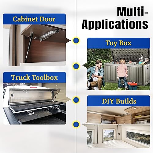 Miniatura 4 de ARANA C16-09322 - Amortiguadores de gas de 10 pulgadas, 40 libras178 N, caja de herramientas amortiguadores de 10 pulgadas, resorte de gas para caja