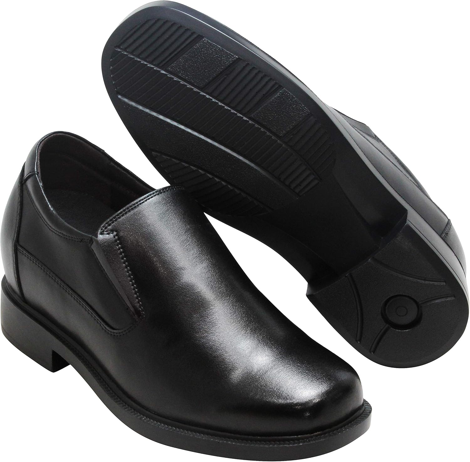 CALTO Men's Invisible Height Increasing Elevator Shoes - Black Leather Slip-on Lightweight Casual Loafers - 3.6 Inches Taller - K31714 - Size 10 D(M) US - Image 6