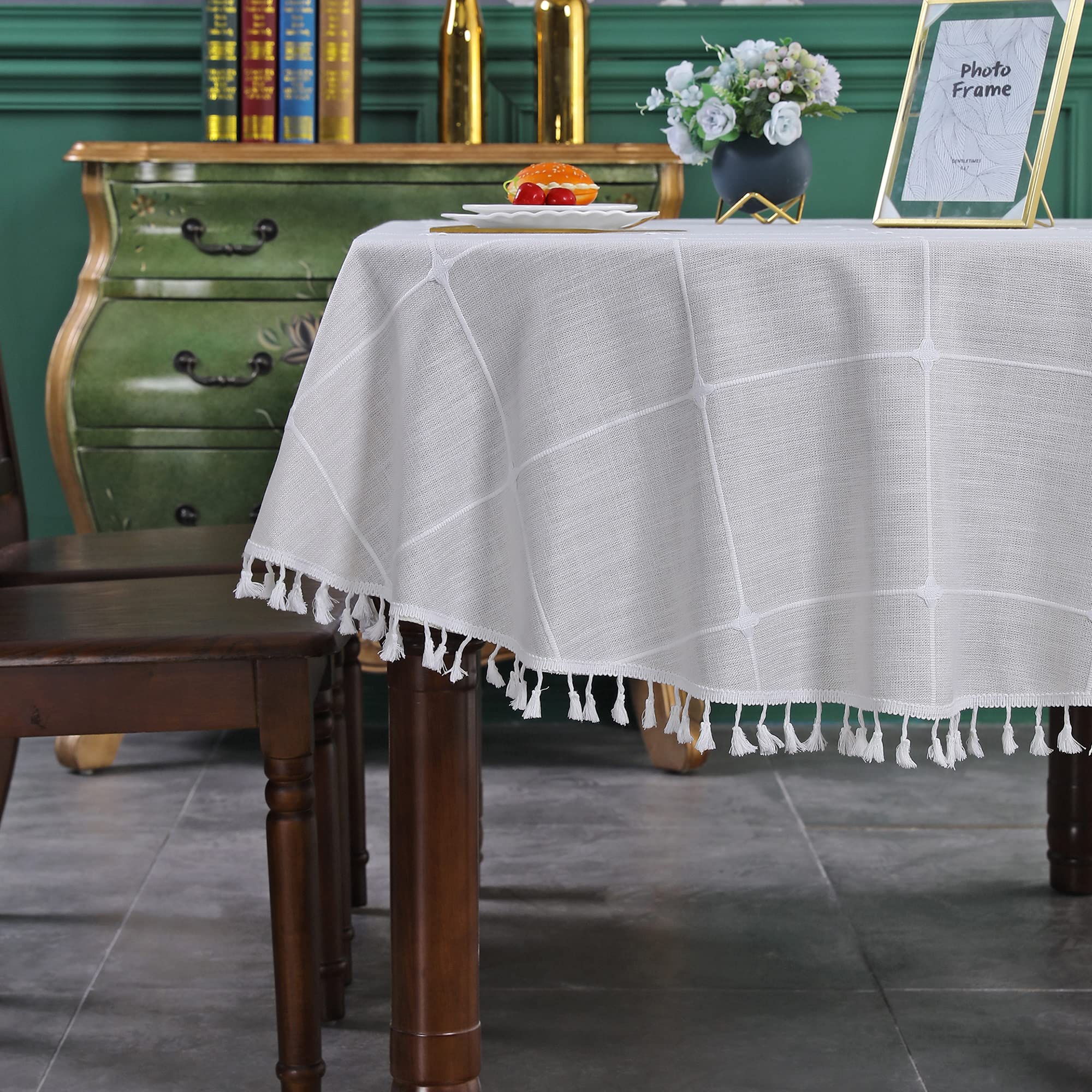 Nacuci Nappe Ovale 152,4 X 213,4 Cm En Tissu Polyester Robuste Et Lavable Pour Salle à Manger, Maison, Fête - Gris Uni