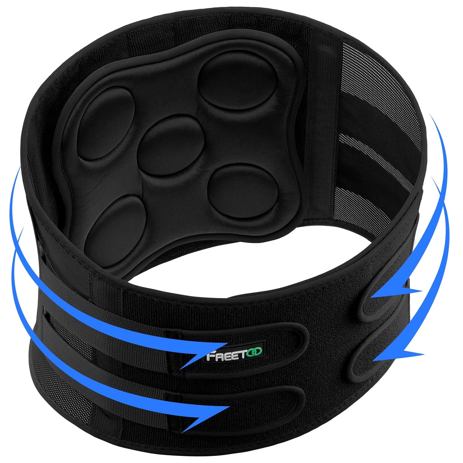 FREETOO Back Brace for Lower Back Pain, Breathable Back Support Belt