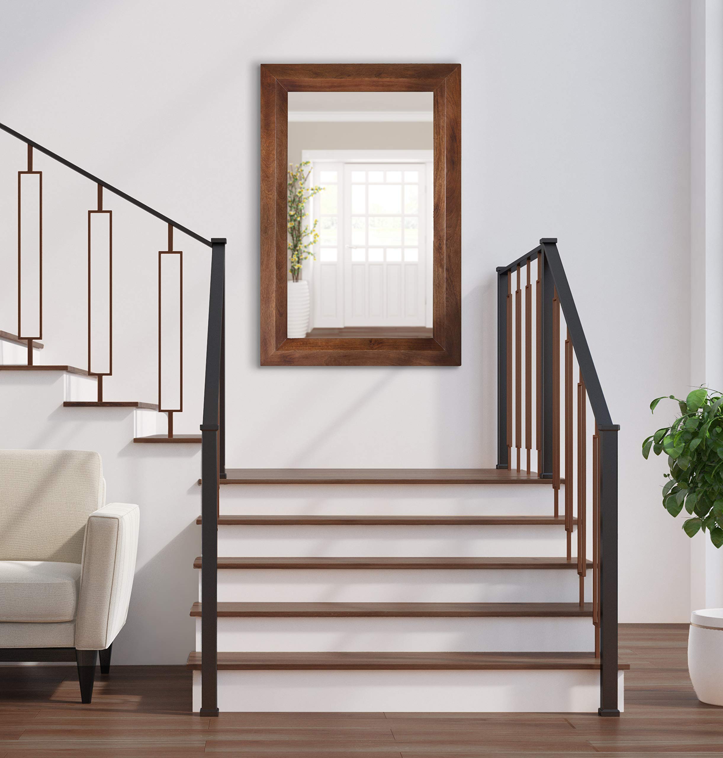 Amazon.co.jp: Kate and Laurel Quaid ヴィンテージ木製フレームミラー