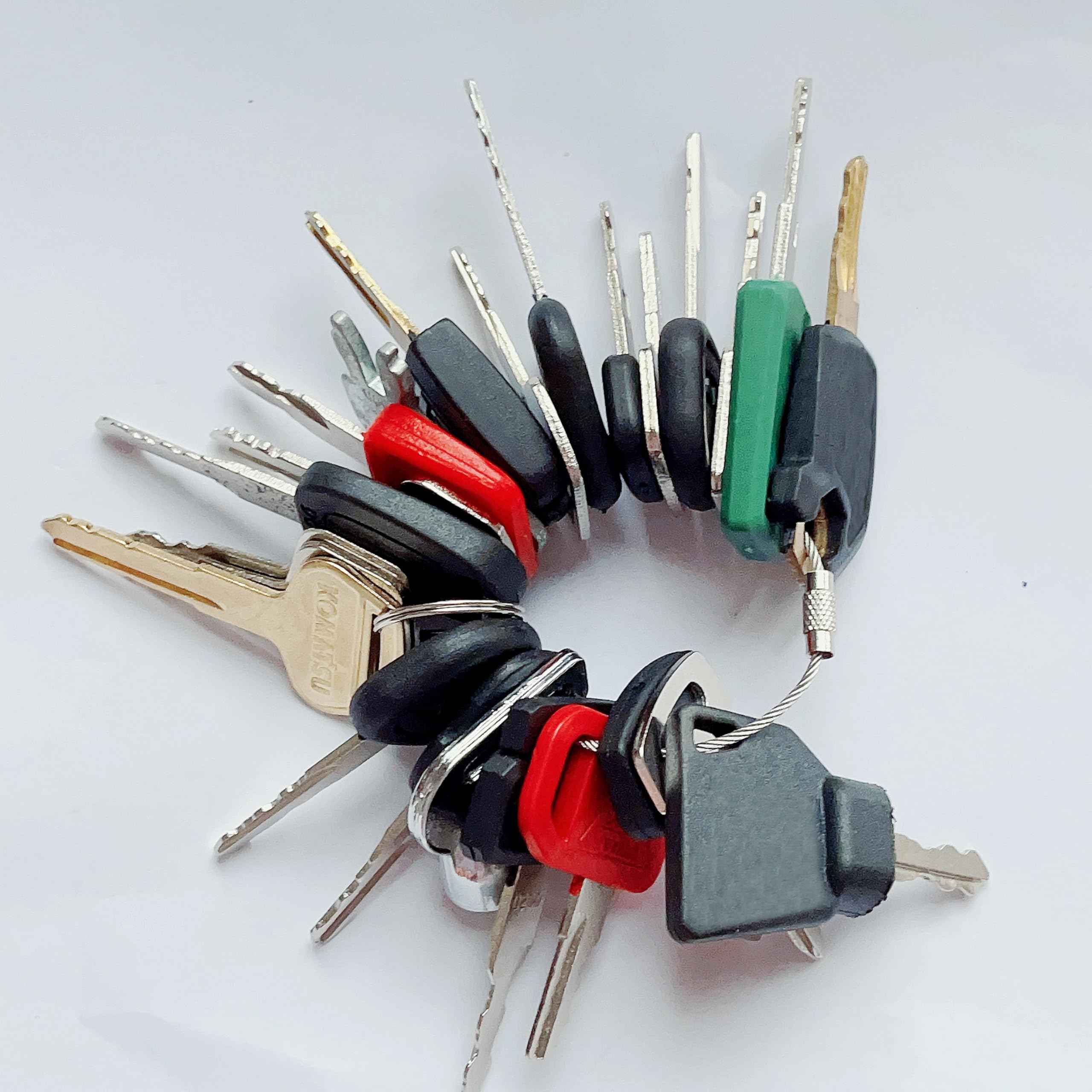 Lot De 13 Clés D'allumage Universelles - Compatible Yanmar, JCB, Volvo, Caterpillar, Kubota, Etc.