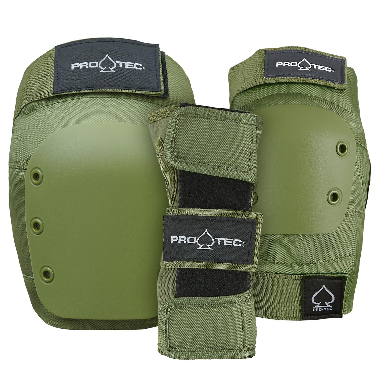 Pro-Tec Street - Juego de 3 almohadillas – Equipo de protección para patinaje, patinaje sobre ruedas, scooter, ciclismo