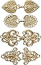 AXEN 4-Piece Vintage Sweater Swirl Cape Cloak Clips for Dress Retro Cardigan Shawl Collar Clasp Dress Shirt Button Clip for Girl Women