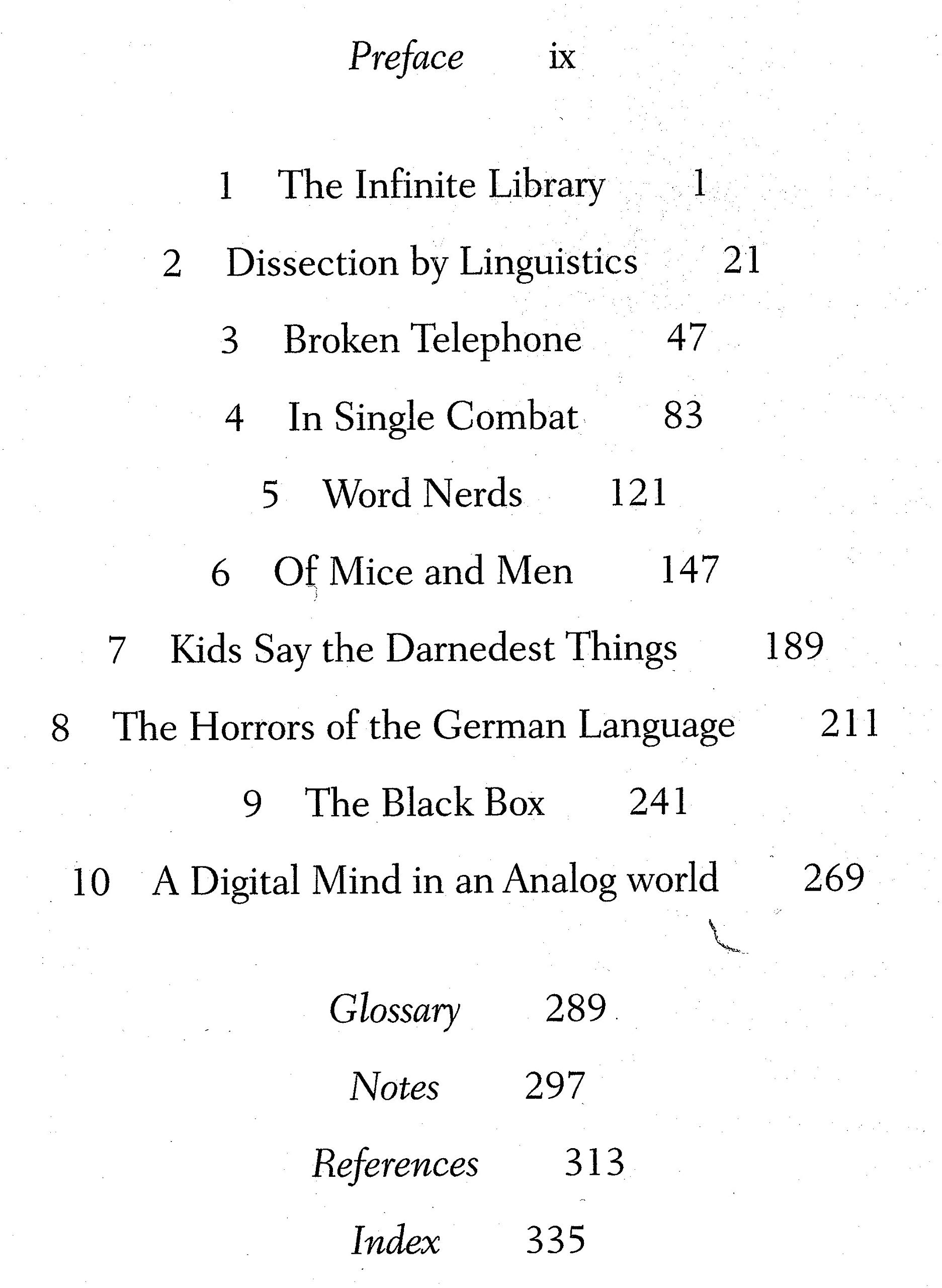 Words And Rules. The Ingredients Of Language