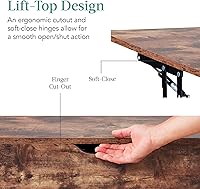 Vista 4 de Best Choice Products Mesa auxiliar elevable, mesa de centro multifuncional de madera de mediados de siglo para sala de estar con almacenamiento