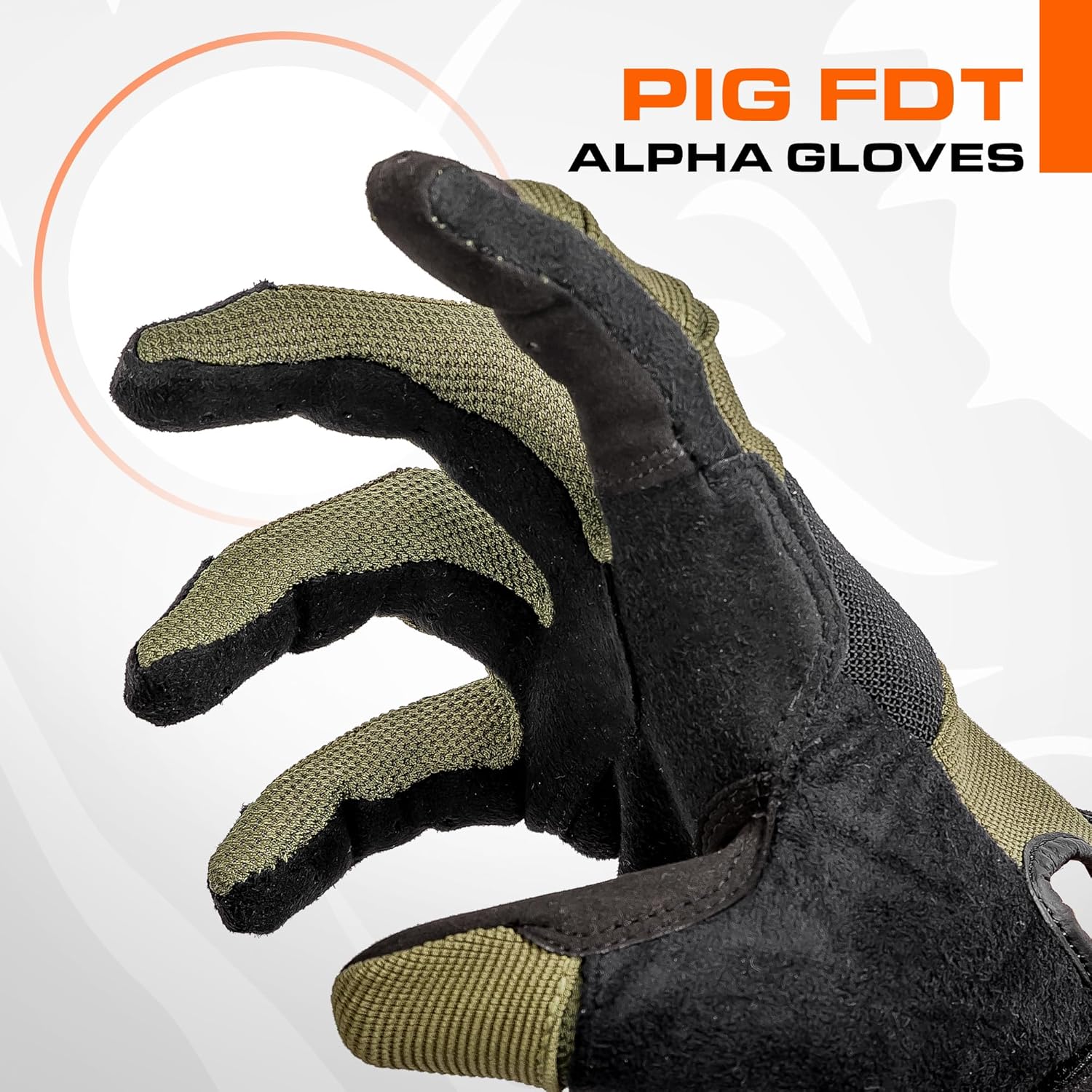 PIG Alpha Full Dexterity Tactical Gloves for Shooting, Touchscreen Compatible, Breathable, 1 Pair - Image 2