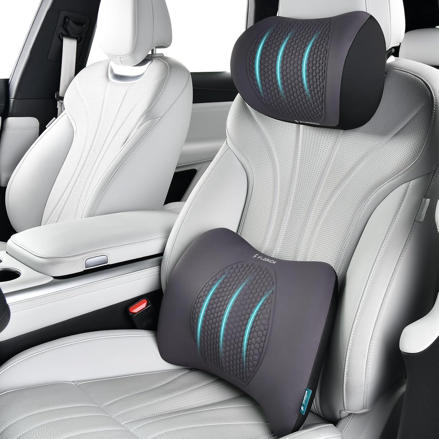 FLORICH Auto Sitzkissen und Lendenkissen Memory Foam Schreib