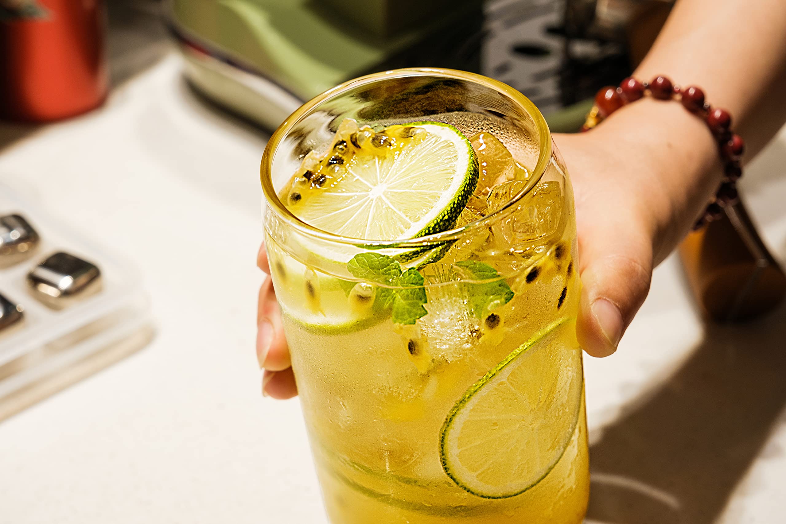 BaveL Can Shaped Beer Glass 20 Oz 48 PACK, Beer Glasses Set Of 48 /Beer