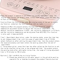 Vista 5 de Health Pot Electric Kettle with Infuser,Smart Fruit Hot Tea Maker, Temperature Control and Tea Keep Warm, 12 Functional Procedures, 1.8 Liters of