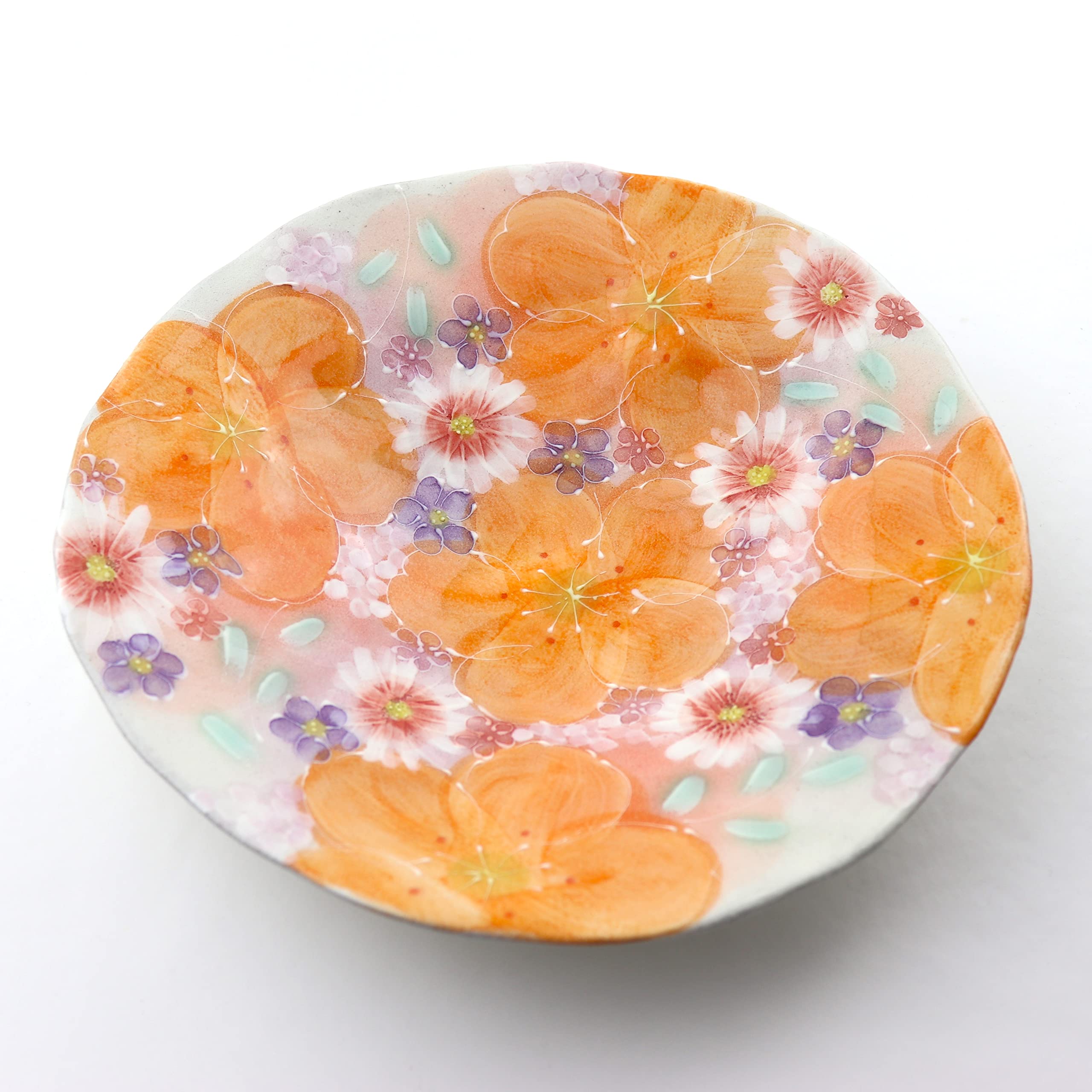 【新品・未使用】工房ゆずりは　紅彩京花　パスタ皿　カレー皿　陶器　食器　料理 Amazon | 工房ゆずりは 紅彩京花 パスタ皿 手造り 手描き 陶器