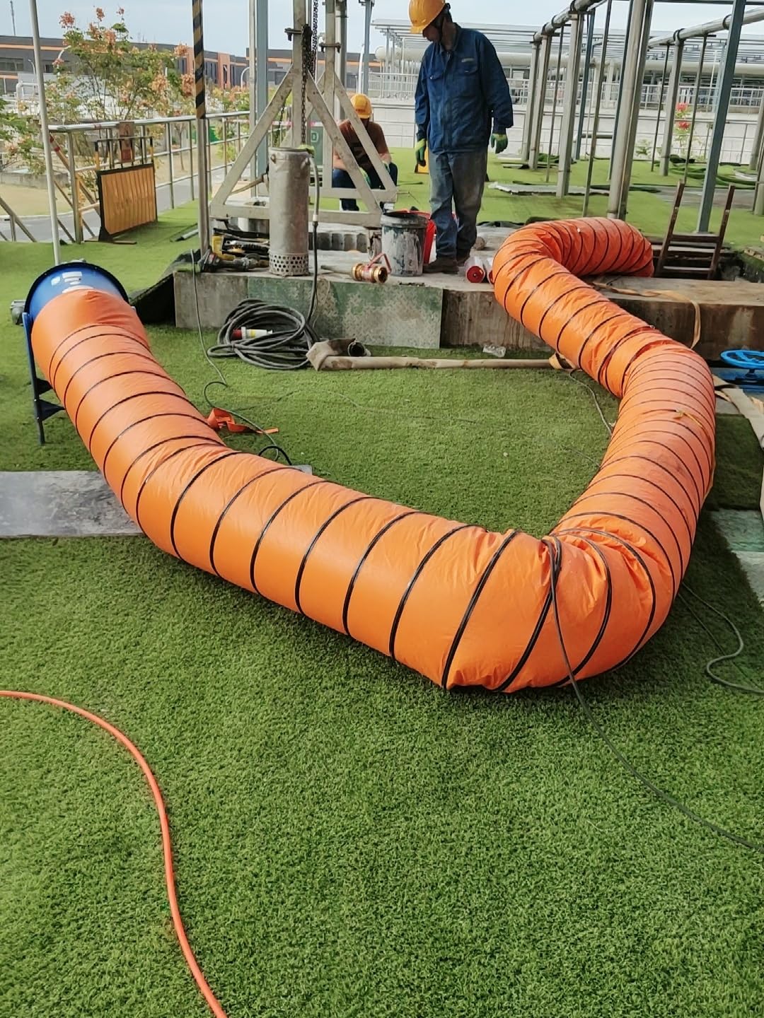 Ognioodporna rura wydechowa 25 stóp, średnica 16 cali ze stalowym uchwytem, kanał wentylacyjny HVAC do wentylatorów serwisowych i wentylatorów wyciągowych, rura indukcyjna d