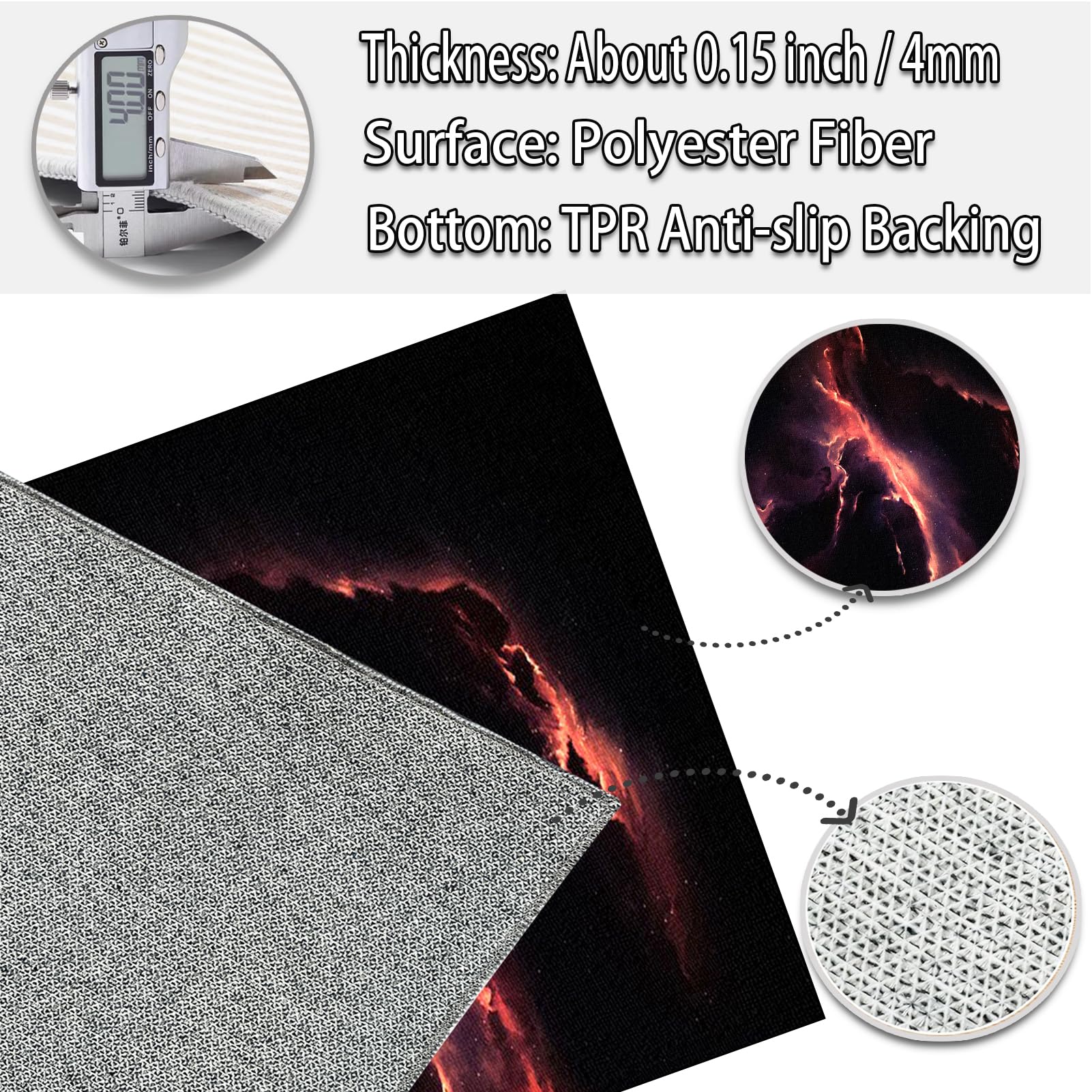 Alfombra Escritorio Suelo Antideslizante Protectora Suelo para Silla de Oficina, Alfombrilla para Silla para Suelos Duros Alfombra Silla Gaming Oficina Protectors Suelo Silla Ruedas 100 x 160 cm