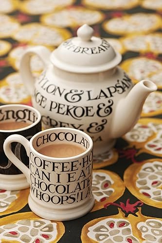 Miniatura 3 de Emma Bridgewater Taza de media pinta de cerámica hecha a mano con texto en inglés "Boho Handmade", para regalo de galletas de chocolate, té y café