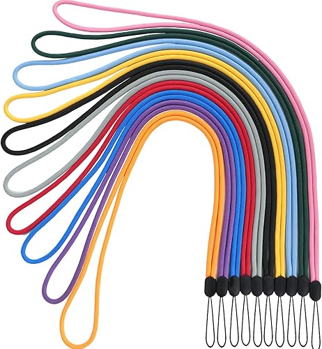 YOUOWO Paquete de 10 cordones de colores para el cuello para bolígrafo, teléfono celular, silbatos, insignias de identificación, llaves, insignias