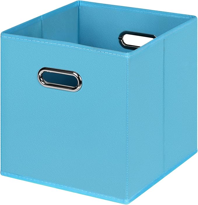 HEAYEEG Black Foldable Storage Cubes Bins , Fabric Storage