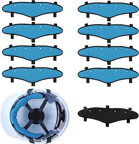 9 unidades de bandas de sudor para casco duro, lavables, reutilizables, almohadillas de aire, accesorios para casco duro