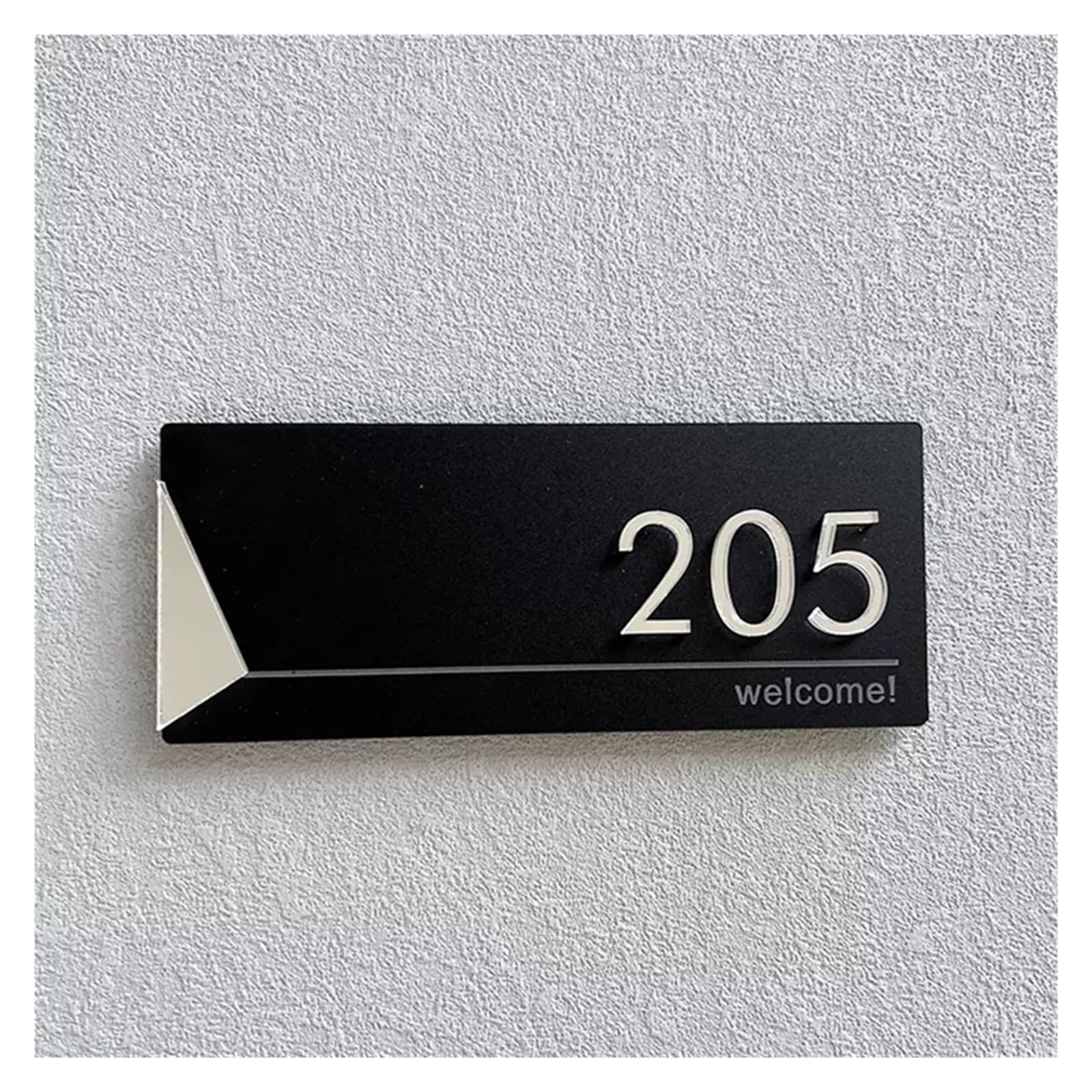 Placa De Puerta Acrílica, Letrero Tienda, Número Casa, Dirección Nombre Familia for Oficina, Apartamento, Hotel, 1 Ud(2,30cmx12cm)