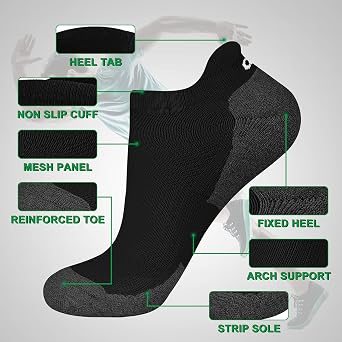 Abida Cotton Low Cut Ankle Socks Breathable No Show Casual Athletic Socks 2 Packs Multi-Color for Men and Women