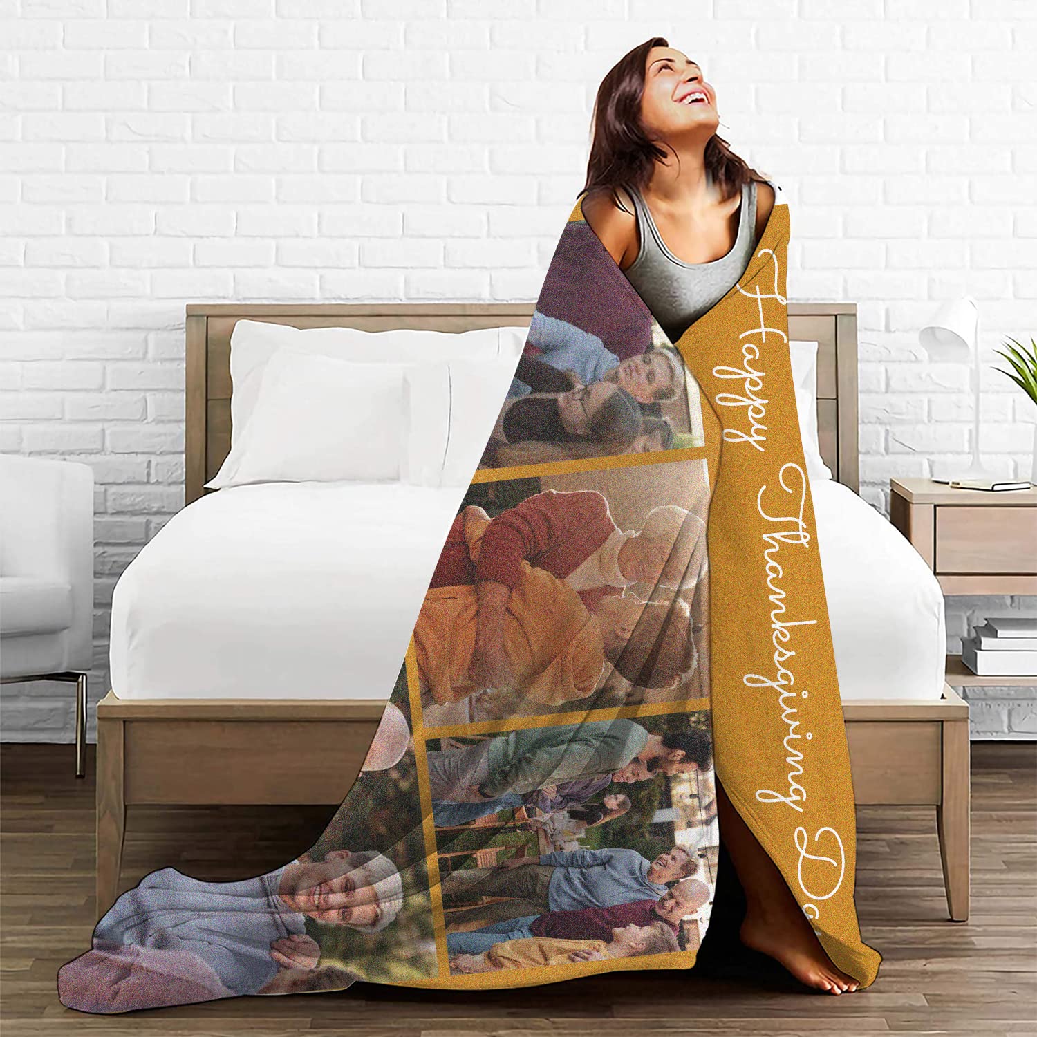 Plaid Personnalisé Photo,Couverture Personnalisée Avec Texte Photo