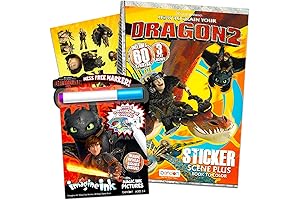 How To Train Your Dragon Coloring Book Super Set with Stickers and Mess-Free Magic Pens