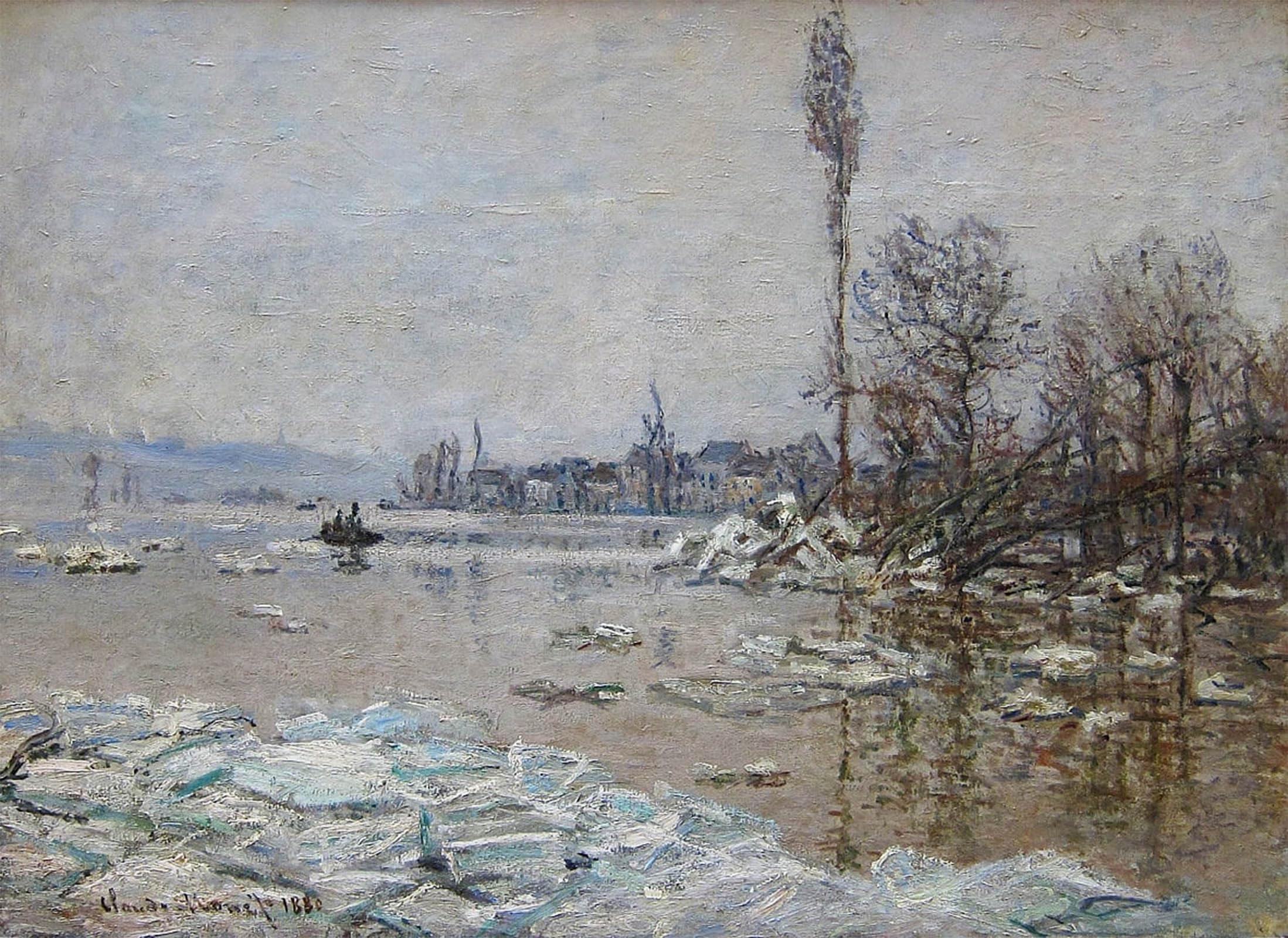 SERENDIPITP Vintage Picture Print on Canvas Wall Art Poster the Debacle At the of Fine Arts in Lille by Claude Monet Artwork Print Poster for Wall Decor 60x90cm