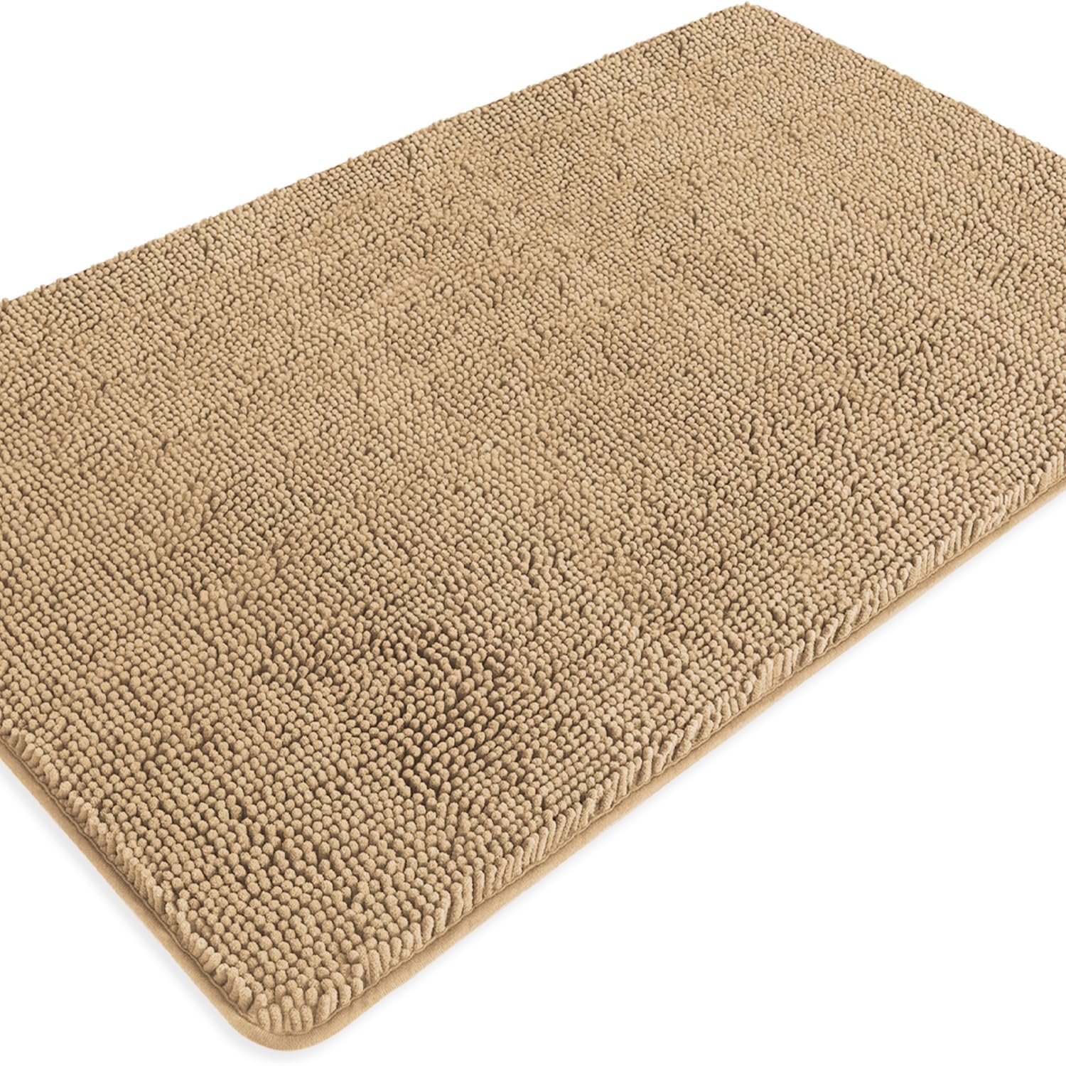 PureSwan Bathroom Runner Rug 30 x 50 Inch – Extra Large Long Bath Mat | Absorbent and Washable Thick Chenille Bath Rug Non-Slip Runner Rug for Bathroom, Shower, Sink(Beige)