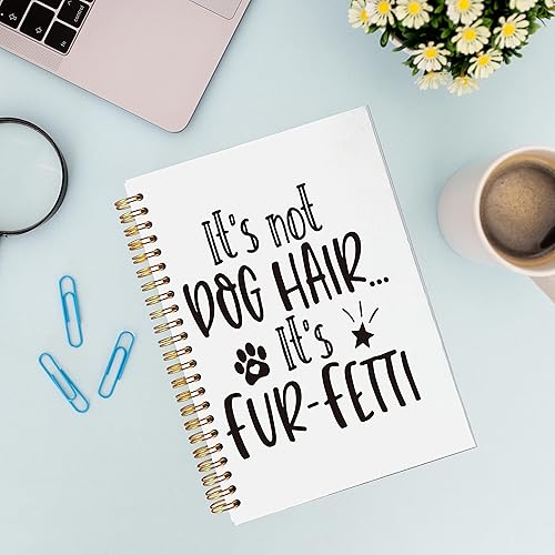 Miniatura 4 de VNWEK Funny Pet Dog It's Not Dog Hair It's Fur-Fetti - Cuaderno de espiral de 5.5 x 8.3 pulgadas, cuaderno de espiral forrado con temática de perro