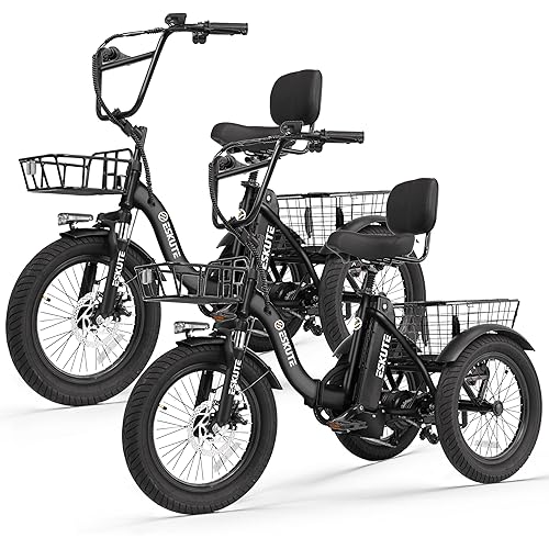 Adults Electric Trike Bike, 1200W Peak Motor & 499.2Wh Removable Battery,18x3.0 Fat Tire Foldable 3-Wheel E-Bike with Step-Thru Design, Up to 55 Miles, Gift for Parents