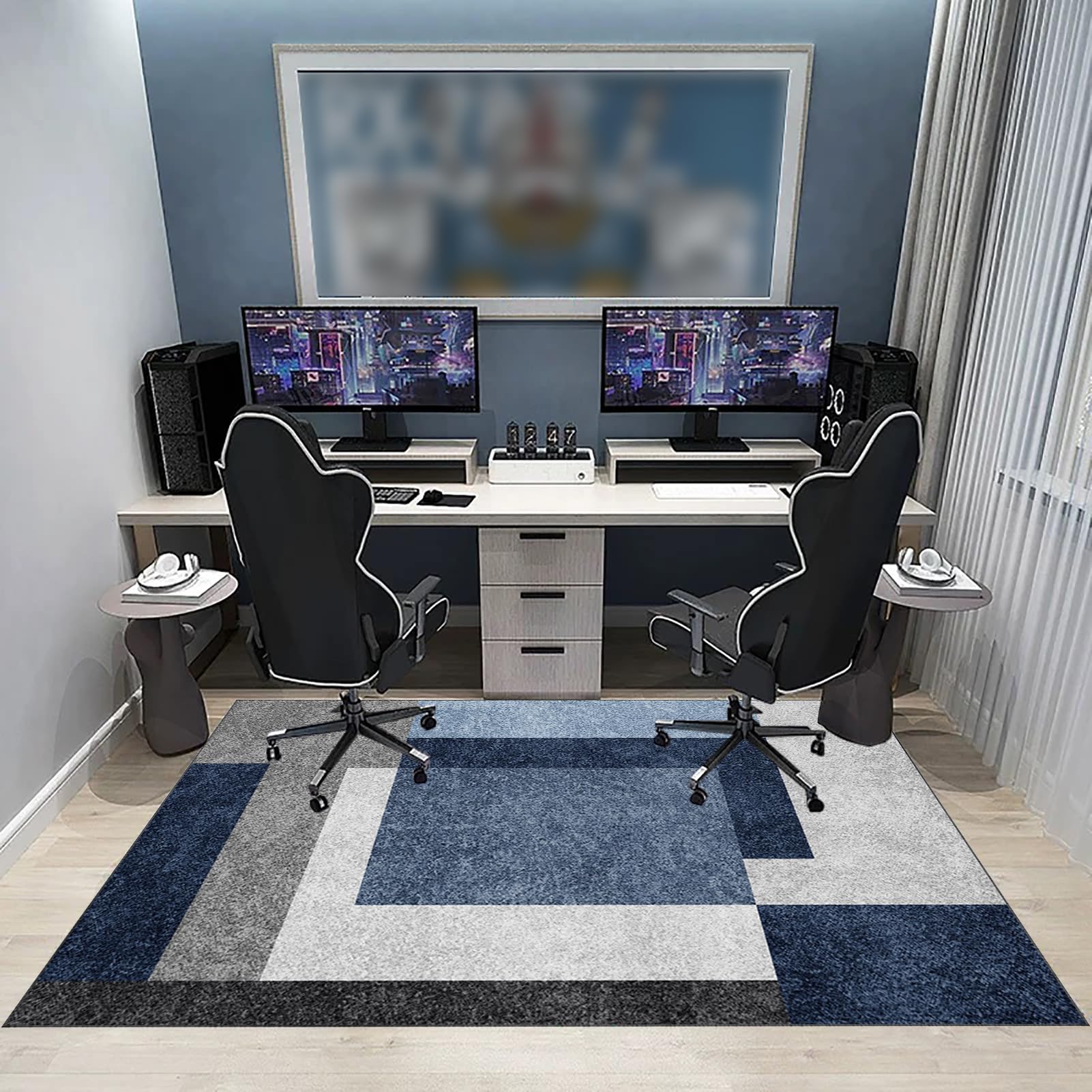 Tappetini per Sedie da Ufficio - Tappeto per Sedia Gaming - Tappetino per Pavimenti duri da Ufficio - Tappetino Pavimenti per Parquet - Tappeto Gaming Pavimento 120 x 160 cm
