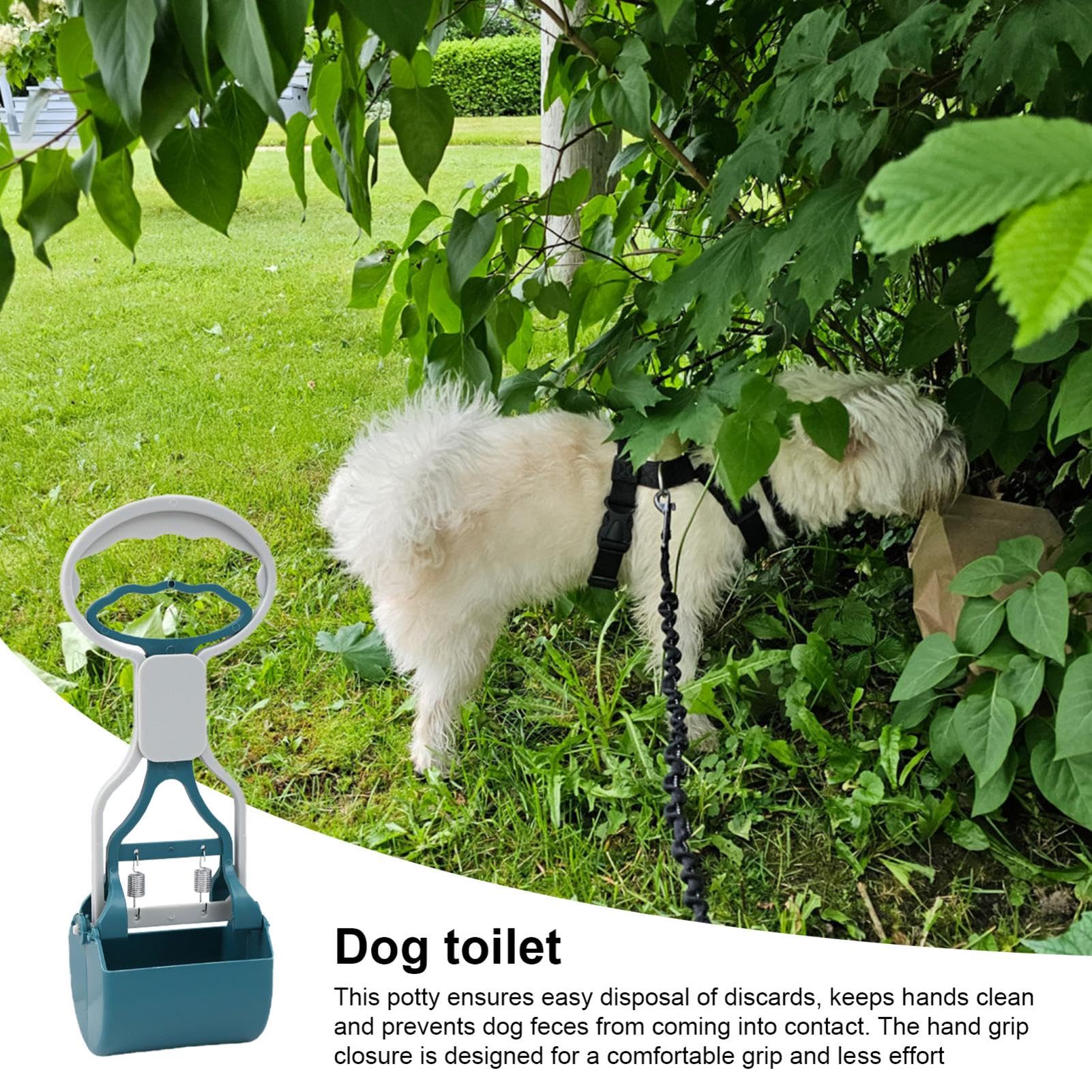 Rastrello Giardino Paletta Raccogli Feci Per Cani Con Manico - 4