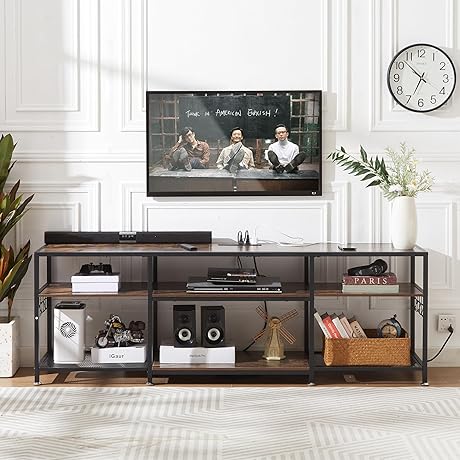 VECELO Industrial TV Stand for 70 Inch TVs