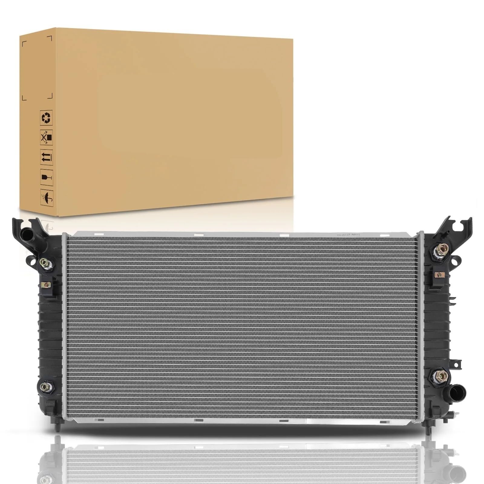 Radiatora Steam Deck Aluminiowa chłodnica do Chevrolet Silverado 1500 5,3 l lub 6,2 l z lat 2014-2015 CU13397 do GMC Yukon XL 1500 z 2014 r. Radiator przewodzącym