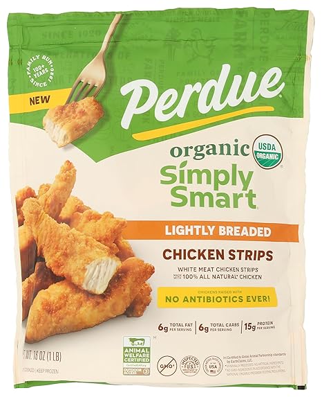 Perdue Organic Simply Smart Lightly Breaded Chicken Strips, 16 Oz