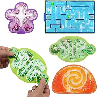 4-Pack Maze Fidget Squeeze Toys: Gel-Filled Sensory Relief for Autism & Anxiety