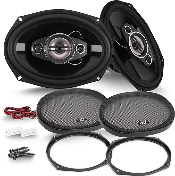 Pyle 6x9/7x10 car Speakers 4Way Quadriaxial Full Range Sound Audio Butyl Rubber