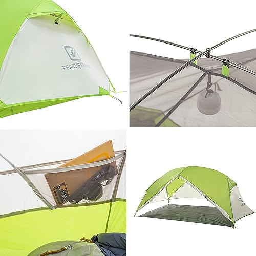 Miniatura 6 de Featherstone Tienda de campaña ligera para acampar al aire libre de 3 estaciones, senderismo y ciclismo, incluye huella, impermeable, paquetes