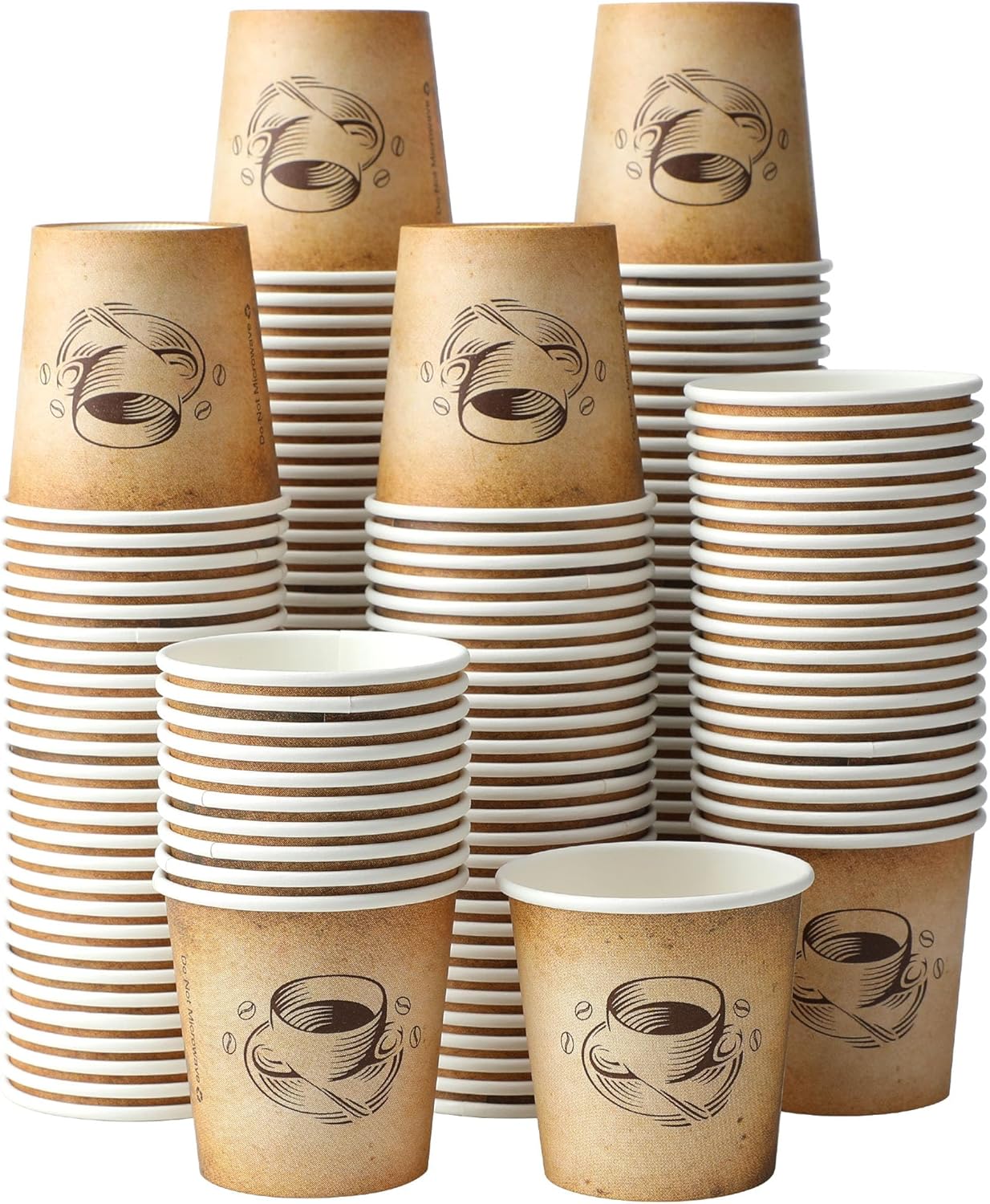 Clawsoff 600 Pack 4 oz Small Coffee Cups, Disposable Paper Espresso Cups for Hot/Cold Drinks, Office, Home, Shop, Event