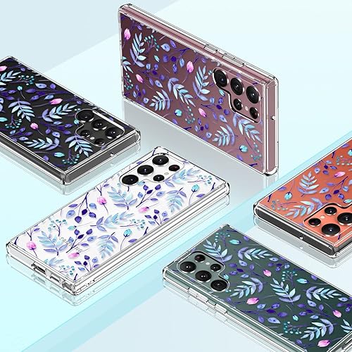 Miniatura 6 de GiiKa Funda para Galaxy S22 Ultra, transparente para niñas y mujeres, resistente, a prueba de golpes, funda rígida para Samsung Galaxy S22 Ultra,