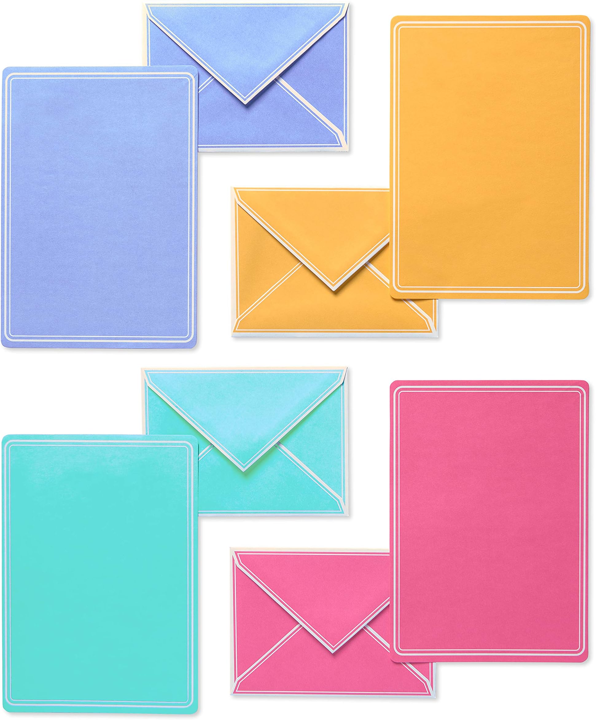Pastel Stationery Sheets and Colored Envelopes (80-Count)