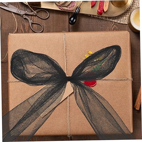 Miniatura 9 de EXCEART 20 Rolls Party Tulle Fabric Chair Sash Bow Ribbon Fabric Tulle Spool Royal Blue Wedding Tulle Fabric Tulle Ribbon for Gift Wrapping