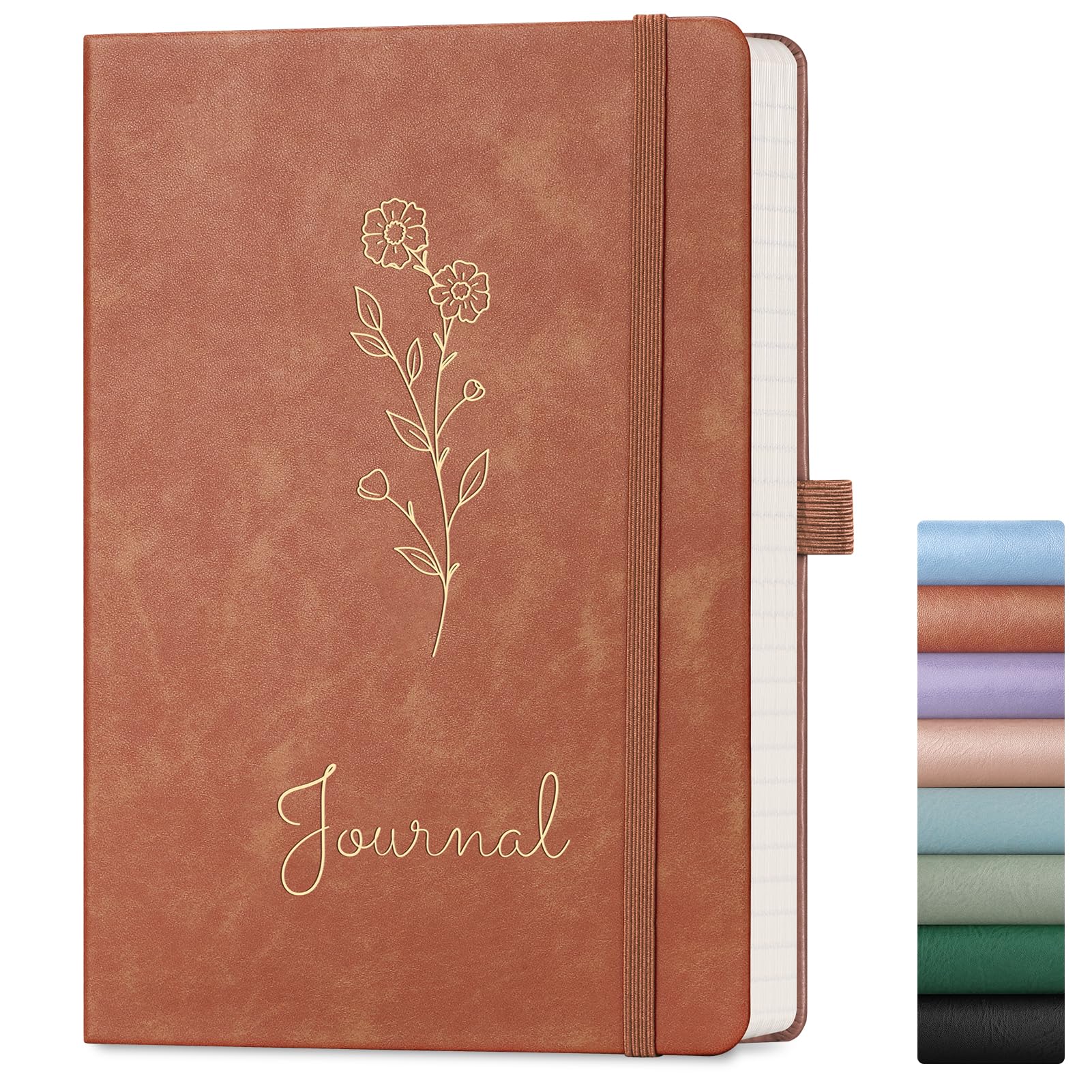 AUTEMPO A5 Blank Journal Notebook, 192 Pages, Hardcover, Brown
