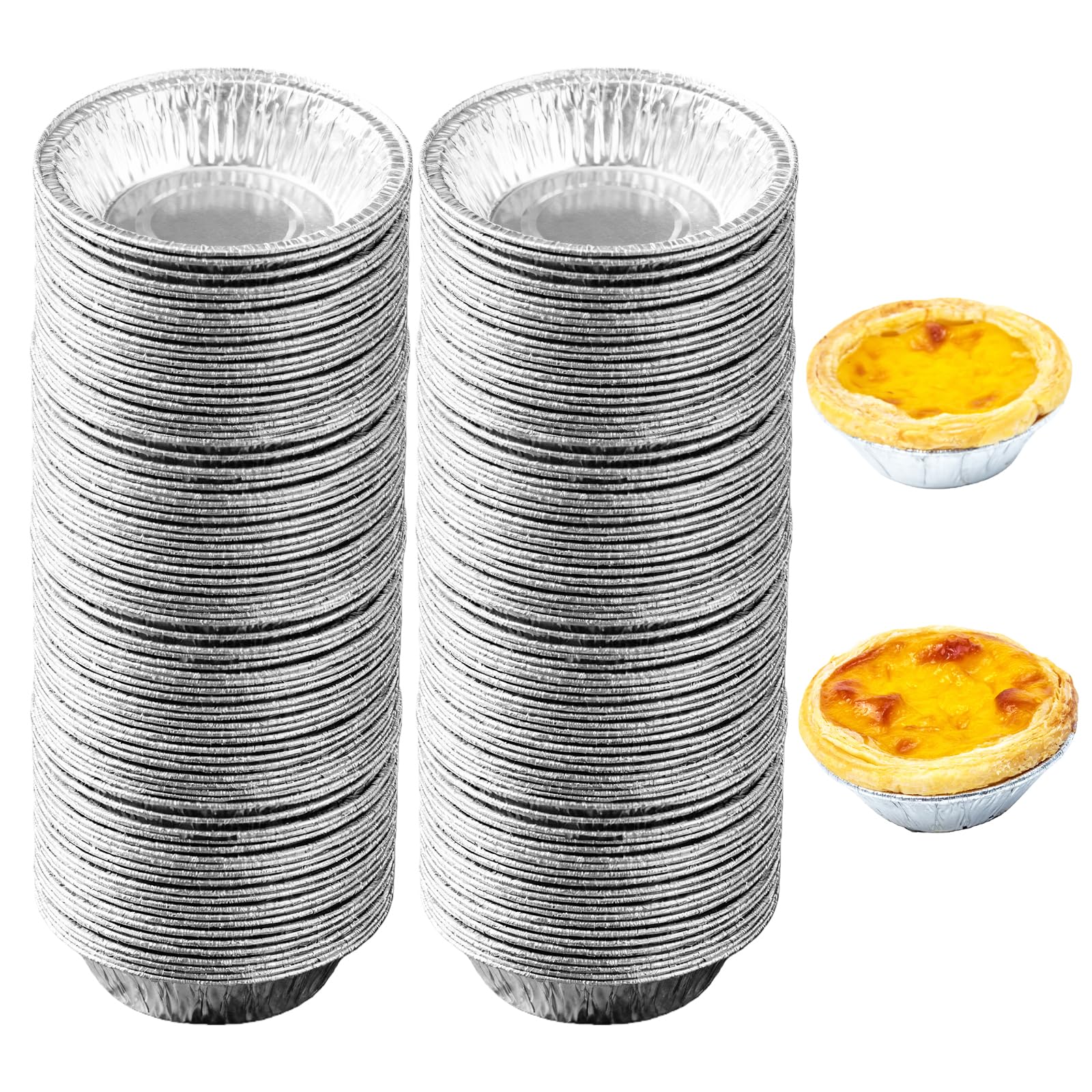 Petites tartes rondes en aluminium jetables pour cuisiner sans corvée de vaisselle après la fête