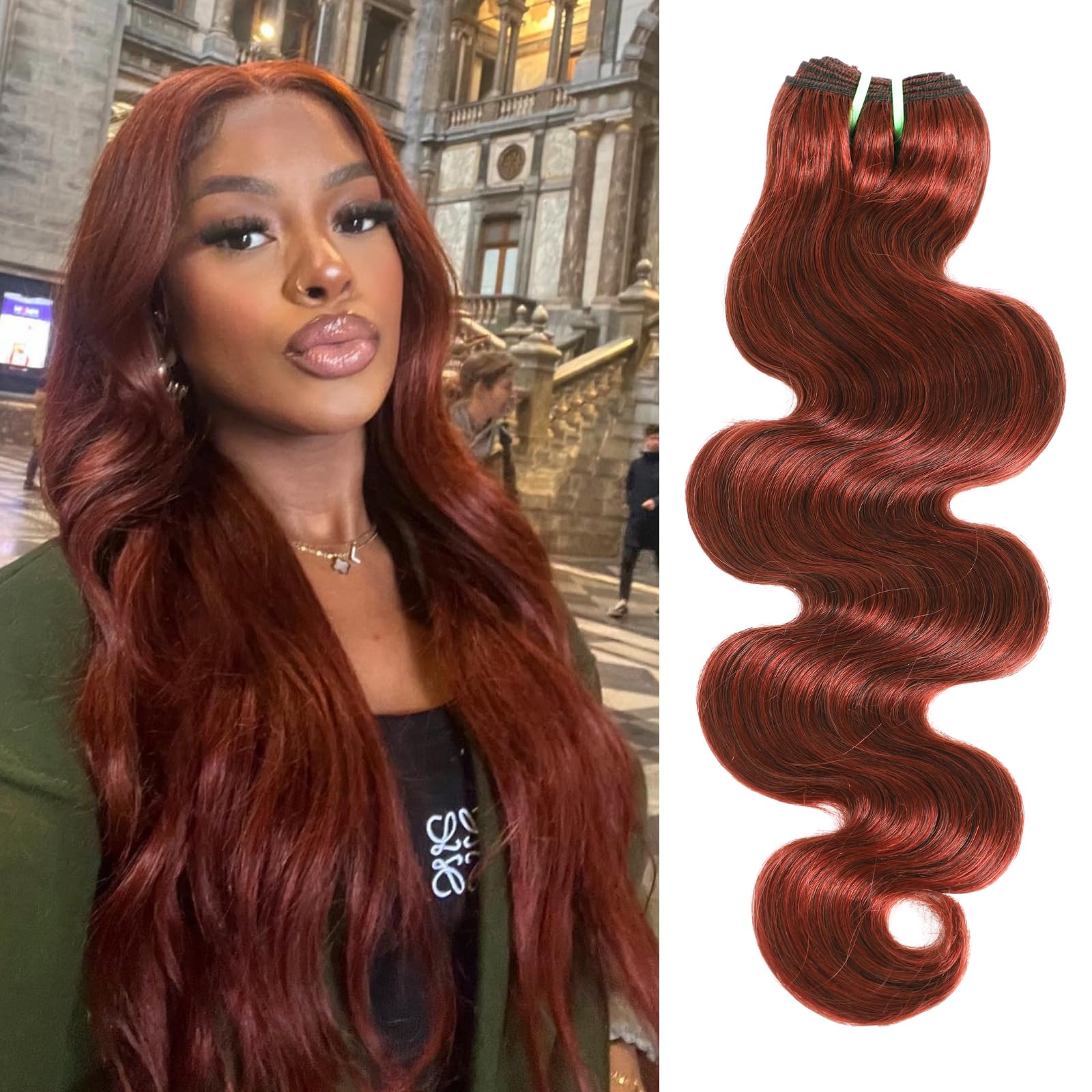 Body Wave Human Hair Extensions Soft Thick Sew In Weave Wavy Bundle Amazon.com : Hairro Sew in Hair Extensions Real Human Hair  main image 2