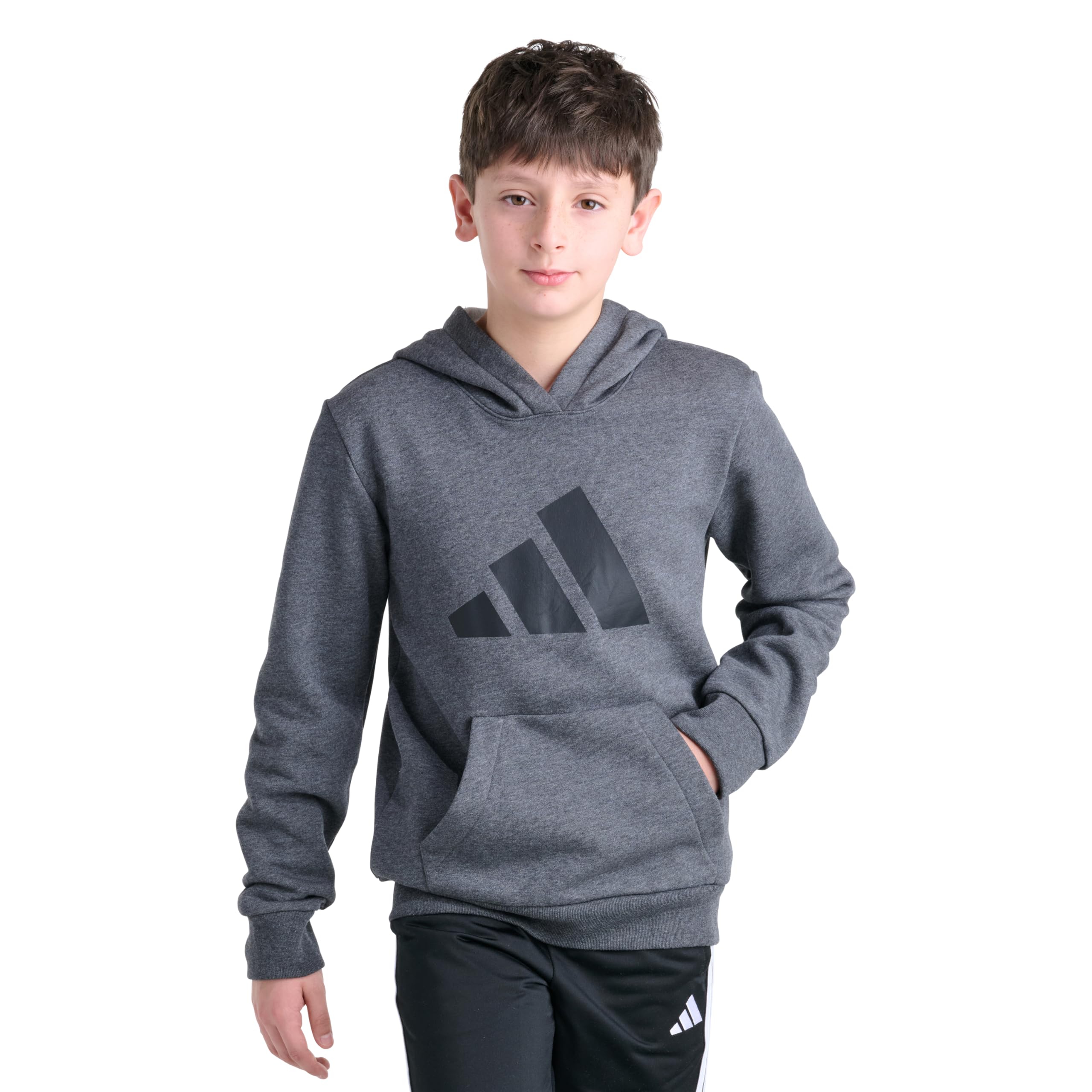 Boys Long Sleeve Essential Big Logo Fleece Pullover Hoodie
