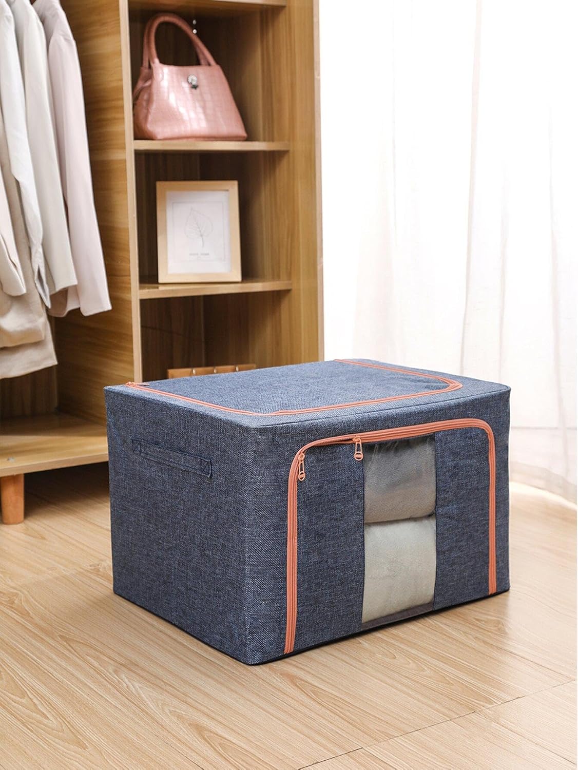 Yameem clothes storage box fabric large folding quilt storage box