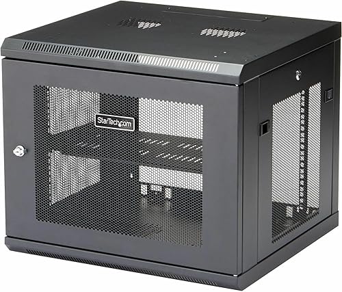 Miniatura 8 de StarTech.com Gabinete de red de montaje en pared de 2 postes 6U con estante de 1U, kit de rack de servidor montado en la pared de 19 pulgadas para
