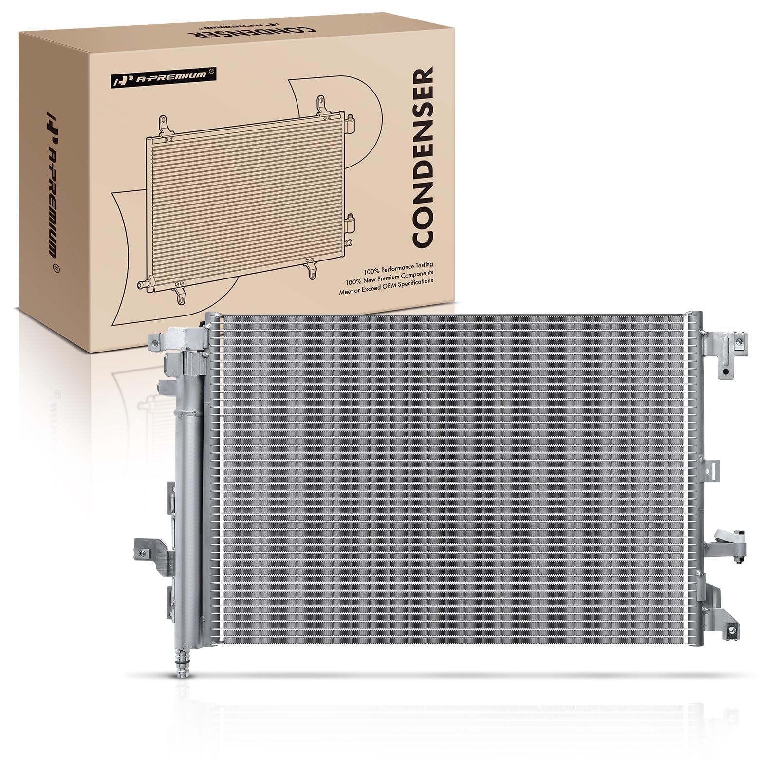 A-Premium Air Conditioning A/C Condenser Compatible with Volvo XC90 2005-2014 2.5L 2.9L 3.2L 4.4L, Replace# 30648955