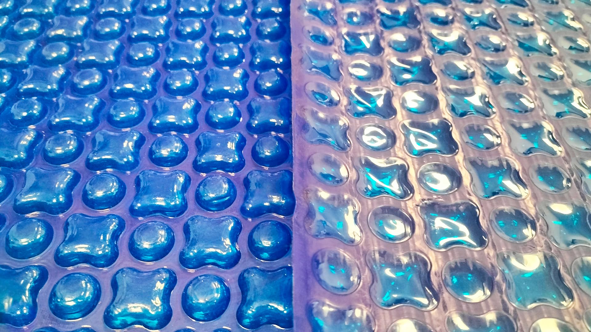 Bâche à Bulles Piscine 7x3,5 m Optimal Dark Blue 500 microns - Bordée 4 côtés + Oeillets Posés + Bâchette Protection - Direct Usine